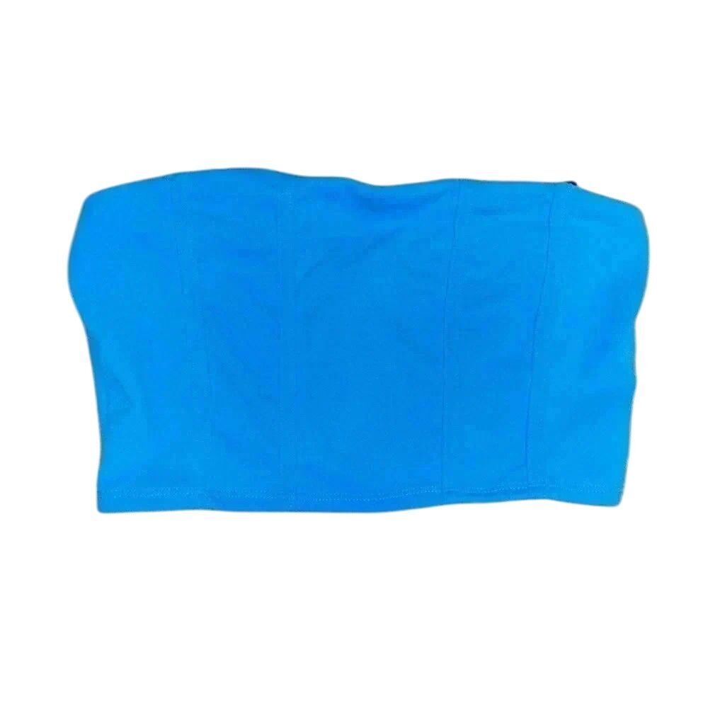 NWT Blue Bandeau Top Size XL  Layering, Strapless,‎ Comfort, Basic A22